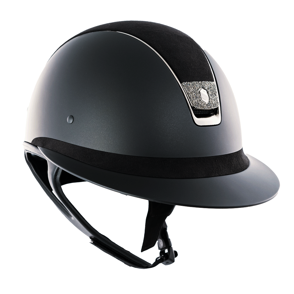 Samshield Riding Helmet Miss Shield Shadow Matt Top + Frontal Band ...